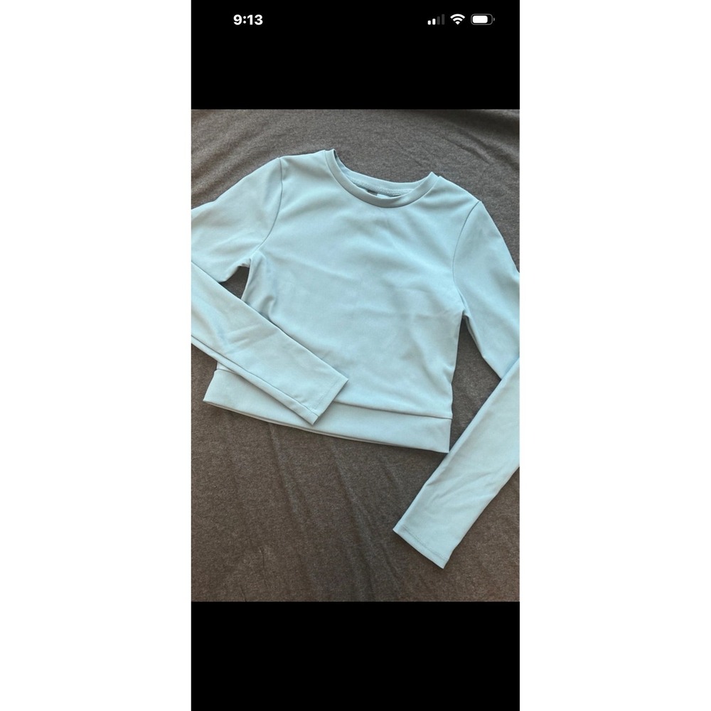 Kyodan Blue Solstice Ribbed Long Sleeve, Sz M